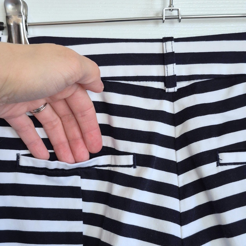 Cato‎ Contemporary black white striped straight leg pants women's 4 - Picture 10 of 10